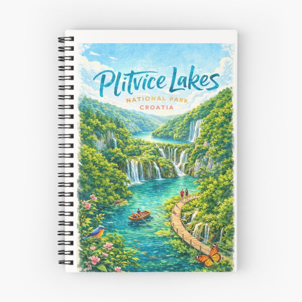 Item preview, Plitvice Lakes Croatia – Waterfall Cascades and Wooden Pathways in Croatia’s Premier National Park and UNESCO Site designed and sold by Places On Earth.