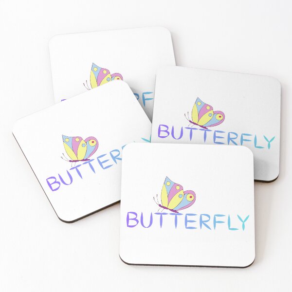 Item preview, Butterfly Word Art - Cute Butterfly with Gradient "BUTTERFLY" Letters designed and sold by Love3Happy.