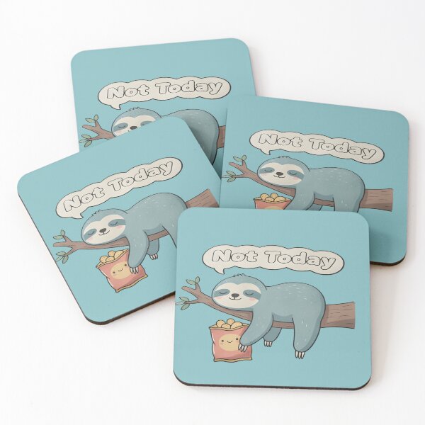 Item preview, Lazy Sloth Sticker – Not Today Funny Relaxed Shirt designed and sold by ZyxDes.