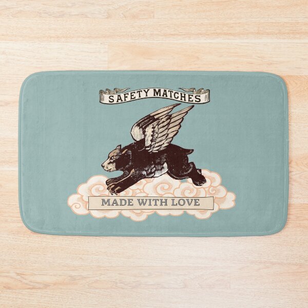 Item preview, Flying Bear Vintage Safety Matchbox Label designed and sold by Corinne Alexa Jackson.