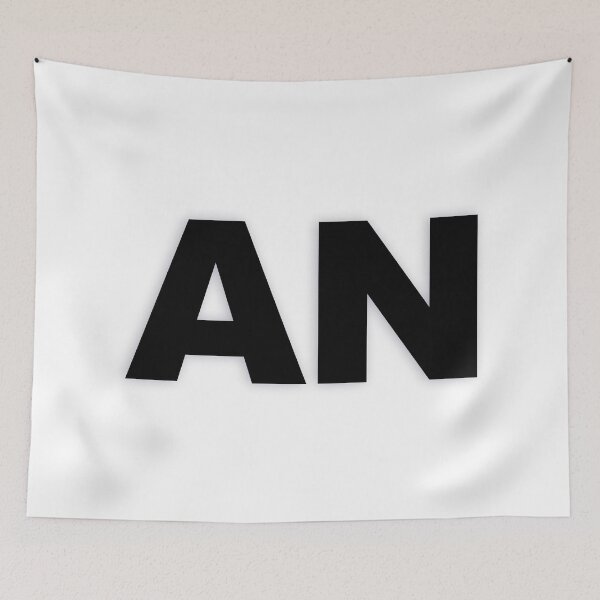 Item preview, AN — Black Minimal Bold Type Statement designed and sold by WORDPAUSE.