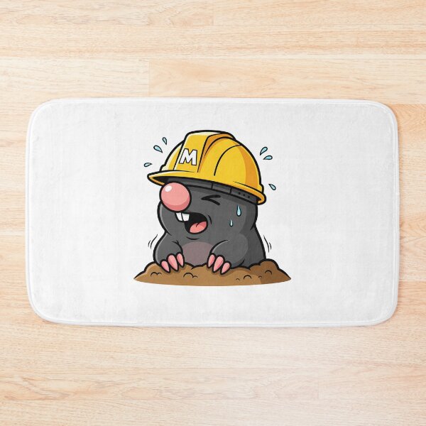 Item preview, Stressed Mole Wearing Hard Hat Funny Cartoon designed and sold by k3rstman1.