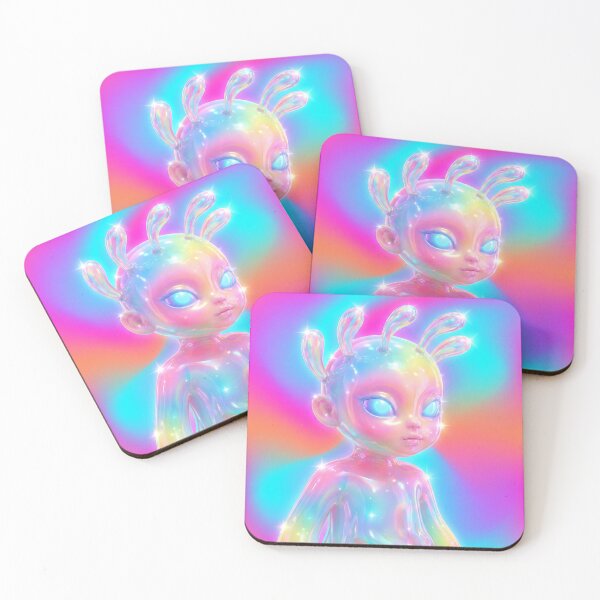 Item preview, Dreamy Kawaii Iridescent Space Being designed and sold by maboroshilab.