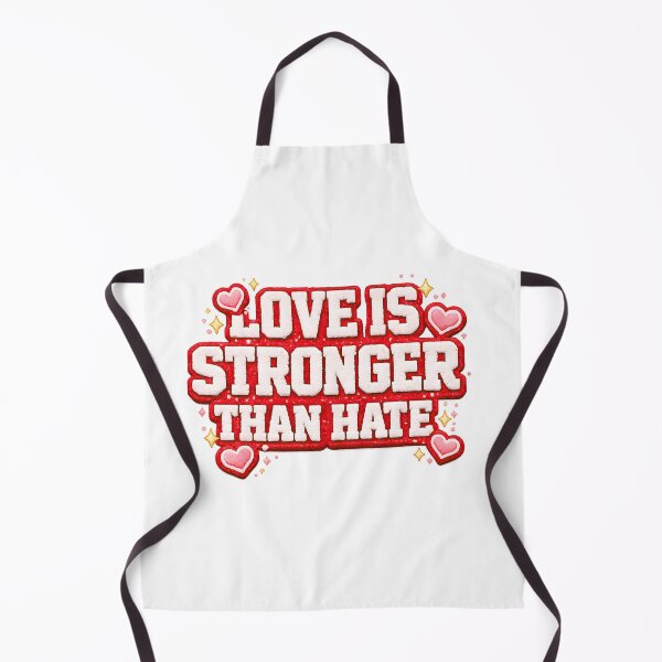 Aperçu de l'œuvre L'amour est plus fort que la haine - Design Saint-Valentin - Typographie universitaire en chenille rouge créée et vendue par Design-KS.