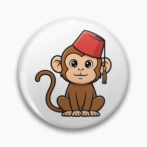 Item preview, Cute Monkey Wearing Red Fez Hat designed and sold by k3rstman1.