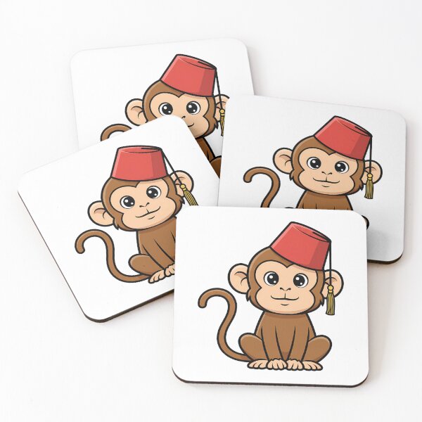 Item preview, Cute Monkey Wearing Red Fez Hat designed and sold by k3rstman1.