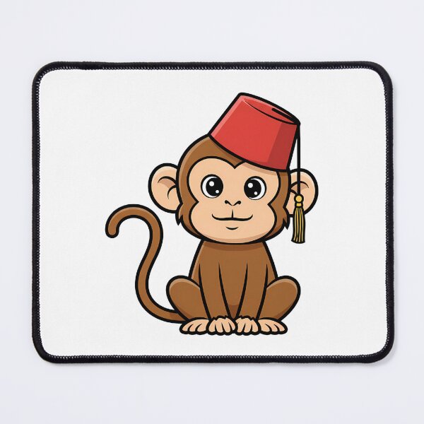Item preview, Cute Monkey Wearing Red Fez Hat designed and sold by k3rstman1.
