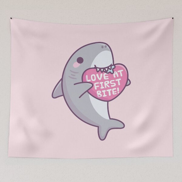 Item preview, Cute Shark Love At First Bite Funny Valentine designed and sold by rustydoodle.