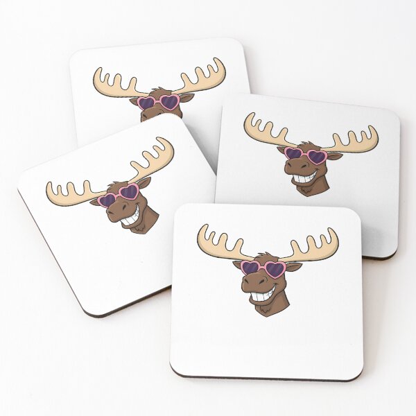 Item preview, Happy Moose Pink Heart Sunglasses designed and sold by k3rstman1.