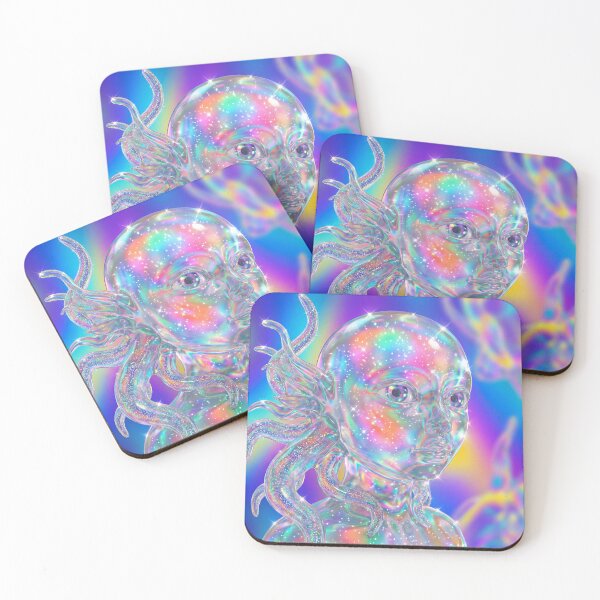 Item preview, Sparkling Iridescent Kawaii Space Being designed and sold by maboroshilab.