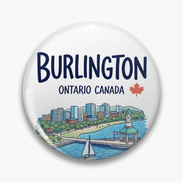 Item preview, Burlington Ontario Canada Cute Color Landscape Skyline designed and sold by HowToCanadian.