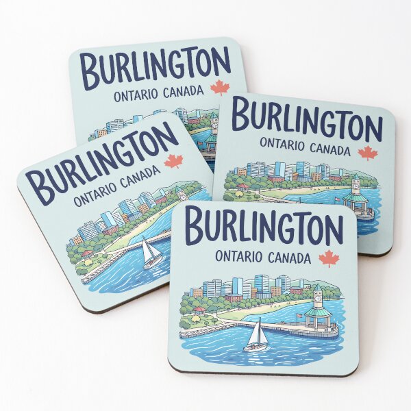 Item preview, Burlington Ontario Canada Cute Color Landscape Skyline designed and sold by HowToCanadian.