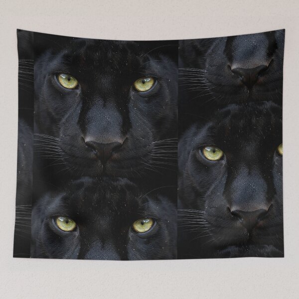 Item preview, Majestic Black Panther Portrait - Intense Gaze & Wild Spirit designed and sold by NaturalBeautySebastian .