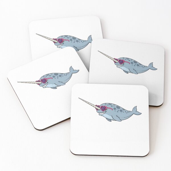 Item preview, Cute Narwhal Heart Sunglasses Ocean Whale designed and sold by k3rstman1.