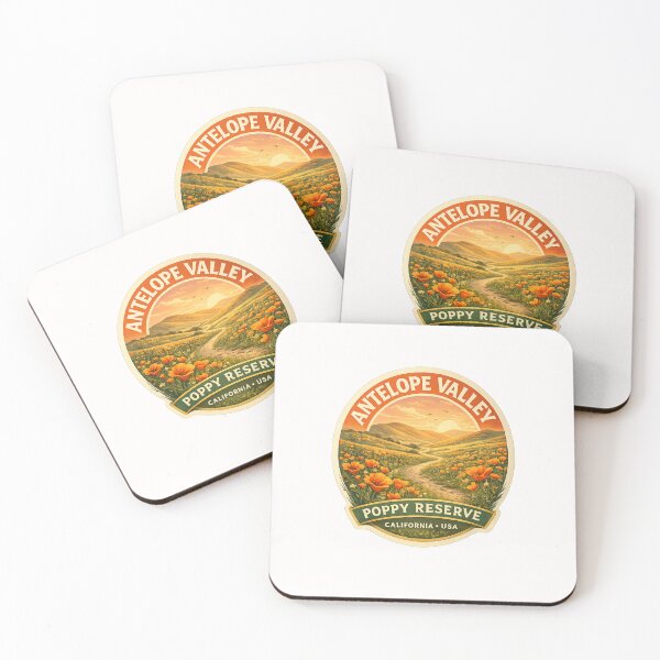 Item preview, Antelope Valley California Poppy Reserve at Sunset – Wildflower Trail through Rolling Hills in Lancaster, Mojave Desert, California designed and sold by Places On Earth.
