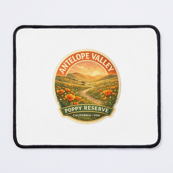Item preview, Antelope Valley California Poppy Reserve at Sunset – Wildflower Trail through Rolling Hills in Lancaster, Mojave Desert, California designed and sold by Places On Earth.