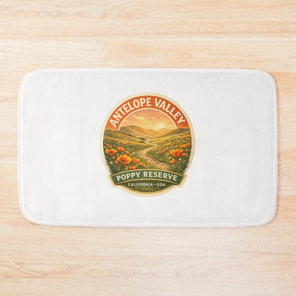 Item preview, Antelope Valley California Poppy Reserve at Sunset – Wildflower Trail through Rolling Hills in Lancaster, Mojave Desert, California designed and sold by Places On Earth.