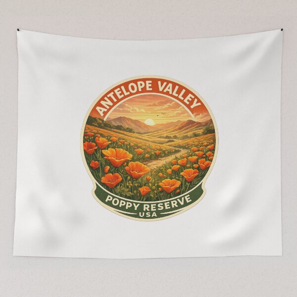 Item preview, Antelope Valley Poppy Reserve Spring Bloom – Wildflower Fields near Lancaster and Mojave Desert Foothills in California designed and sold by Places On Earth.