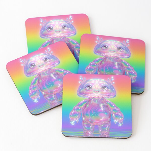 Item preview, Kawaii Sparkle Rainbow Space Creature designed and sold by maboroshilab.