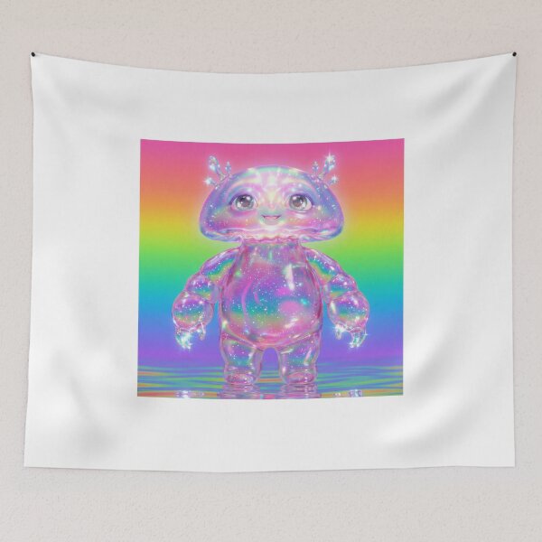 Item preview, Kawaii Sparkle Rainbow Space Creature designed and sold by maboroshilab.