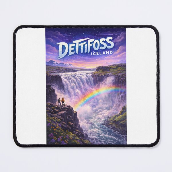 Item preview, Dettifoss Waterfall in Vatnajökull National Park, Iceland – Rainbow Viewpoint in Jökulsárgljúfur Canyon designed and sold by Places On Earth.