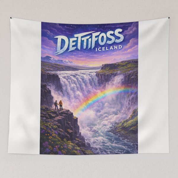 Item preview, Dettifoss Waterfall in Vatnajökull National Park, Iceland – Rainbow Viewpoint in Jökulsárgljúfur Canyon designed and sold by Places On Earth.