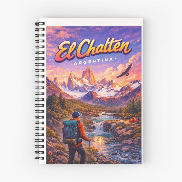 Item preview, El Chaltén Hiking Viewpoint in Santa Cruz, Argentina – Mount Fitz Roy and Río de las Vueltas at Sunrise in Los Glaciares designed and sold by Places On Earth.