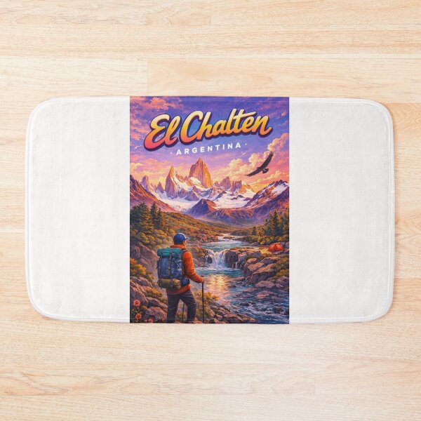 Item preview, El Chaltén Hiking Viewpoint in Santa Cruz, Argentina – Mount Fitz Roy and Río de las Vueltas at Sunrise in Los Glaciares designed and sold by Places On Earth.