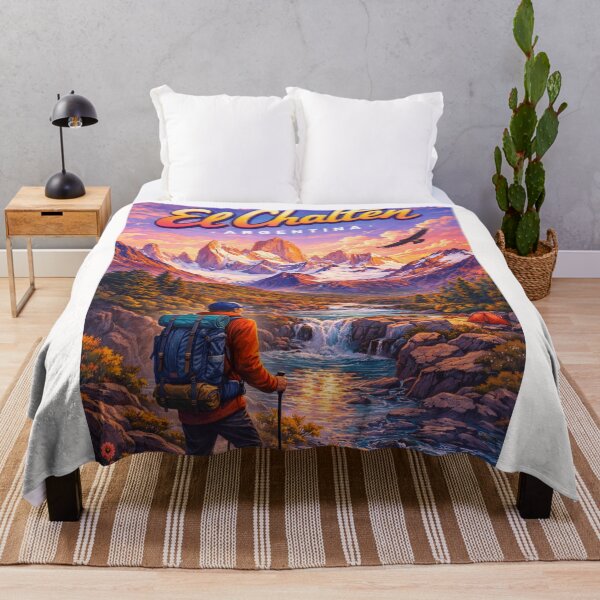 Item preview, El Chaltén Hiking Viewpoint in Santa Cruz, Argentina – Mount Fitz Roy and Río de las Vueltas at Sunrise in Los Glaciares designed and sold by Places On Earth.