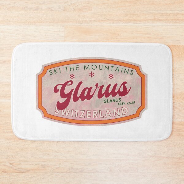 Item preview, Glarus, Switzerland, Glarus, Ski, textured skiing badge designed and sold by Wanderful-roads.