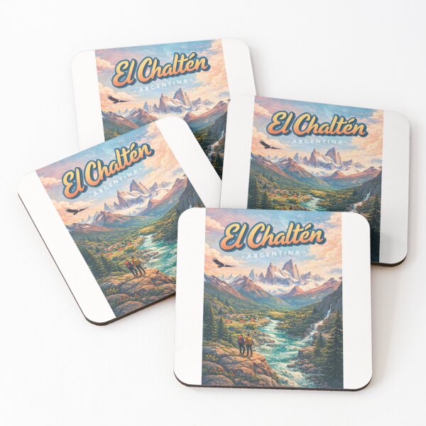 Item preview, El Chaltén Village Panorama – Fitz Roy Range, Patagonian River Valley, and Alpine Trails in Southern Argentina designed and sold by Places On Earth.