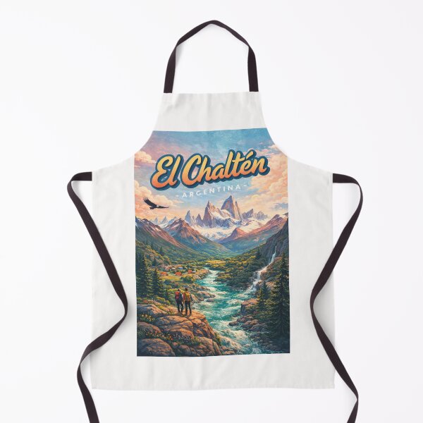 Item preview, El Chaltén Village Panorama – Fitz Roy Range, Patagonian River Valley, and Alpine Trails in Southern Argentina designed and sold by Places On Earth.