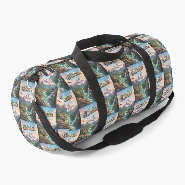 Item preview, El Chaltén Village Panorama – Fitz Roy Range, Patagonian River Valley, and Alpine Trails in Southern Argentina designed and sold by Places On Earth.
