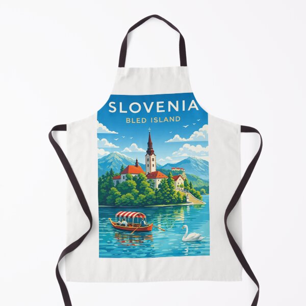 Item preview, Lake Bled and Bled Island – Julian Alps View with Pilgrimage Church and Traditional Boats in Triglav National Park, Slovenia designed and sold by Places On Earth.