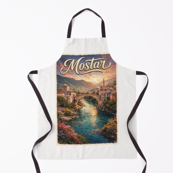 Item preview, Stari Most Sunset View in Mostar, Bosnia and Herzegovina – Neretva River, Ottoman Architecture and Herzegovina-Neretva Canton designed and sold by Places On Earth.