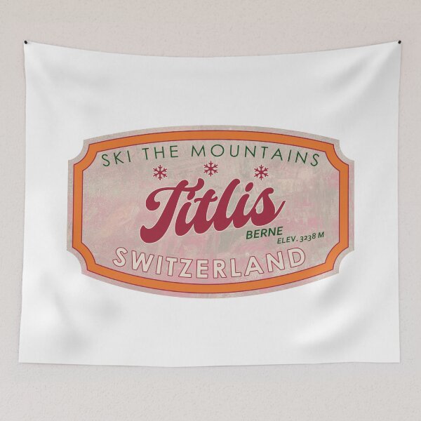 Item preview, Titlis, Switzerland, Berne, Ski, textured skiing badge designed and sold by Wanderful-roads.