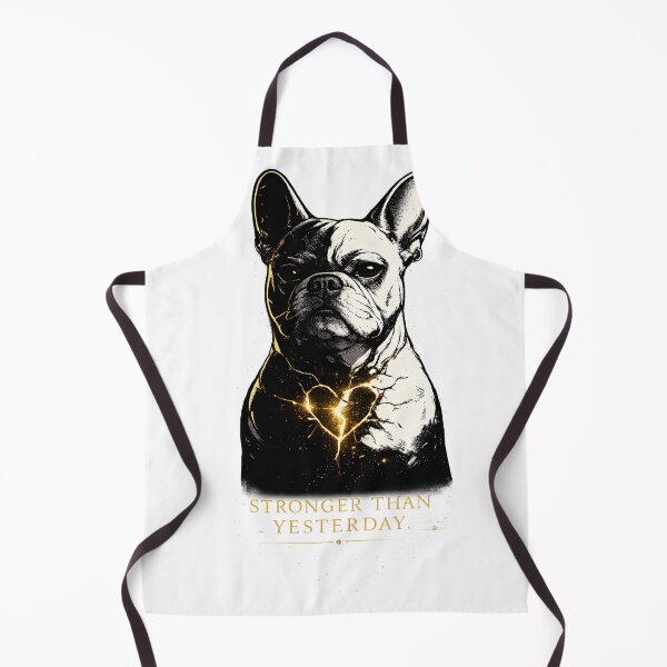 Item preview, Stronger Than Yesterday – Motivational French Bulldog Streetwear Art designed and sold by no-name-92.