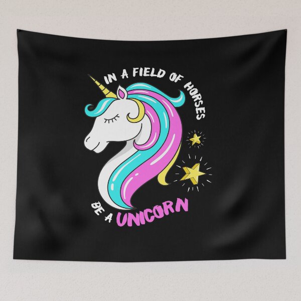 Item preview, In A Field Of Horses Be A Unicorn Inspiration designed and sold by SassyYetClassy.
