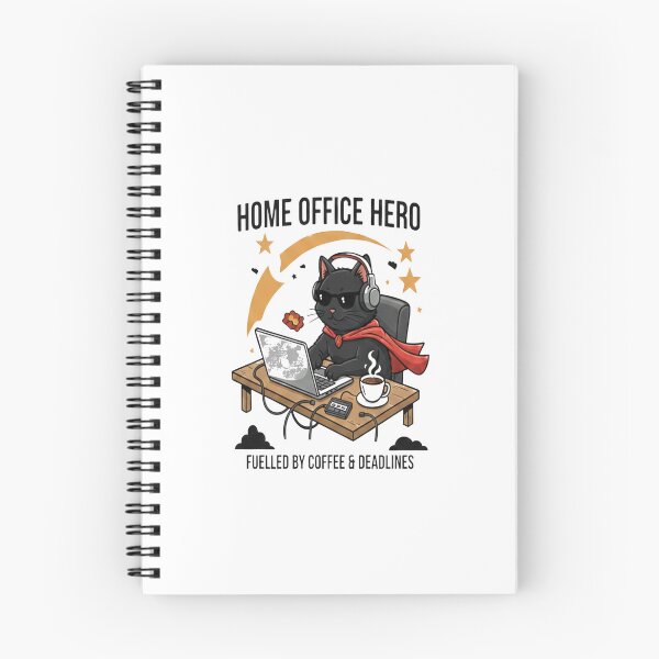 Item preview, Home Office Hero-Funny Black Cat Working  designed and sold by HomeOfficeHero.