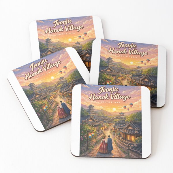 Item preview, Jeonju Hanok Village at Sunset – Traditional Hanoks and Mountains in Jeollabuk-do, South Korea designed and sold by Aryabek.