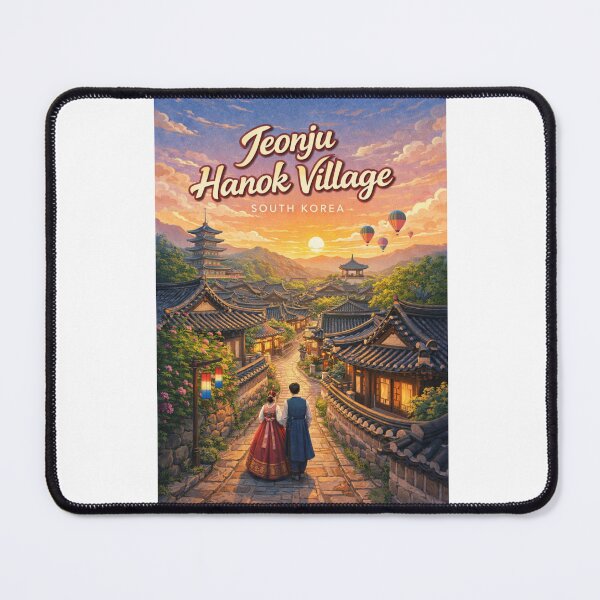 Item preview, Jeonju Hanok Village at Sunset – Traditional Hanoks and Mountains in Jeollabuk-do, South Korea designed and sold by Aryabek.
