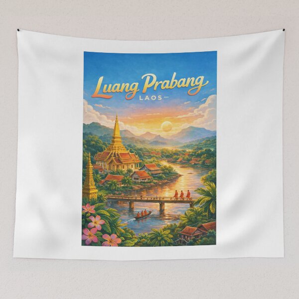 Item preview, Luang Prabang Monks and Temples – Mekong River and Golden Pagodas in Northern Laos Heritage Town designed and sold by Aryabek.