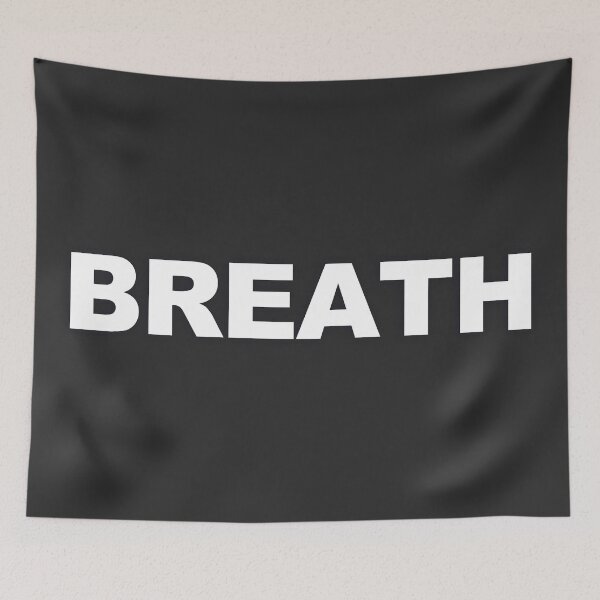 Item preview, BREATH — White Minimal Bold Type Statement designed and sold by WORDPAUSE.