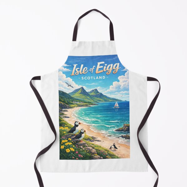 Item preview, Isle of Eigg Scotland – Puffins, Laig Bay and An Sgurr in the Inner Hebrides designed and sold by Aryabek.