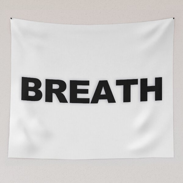 Item preview, BREATH — Black Minimal Bold Type Statement designed and sold by WORDPAUSE.