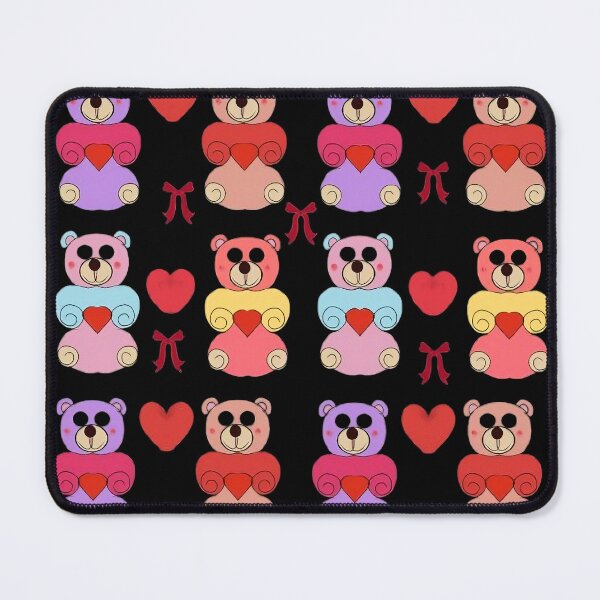 Item preview, Luxury Coquette Teddy Bear Medley: Vibrant Valentine Heart Pattern designed and sold by HopeAndHustle.