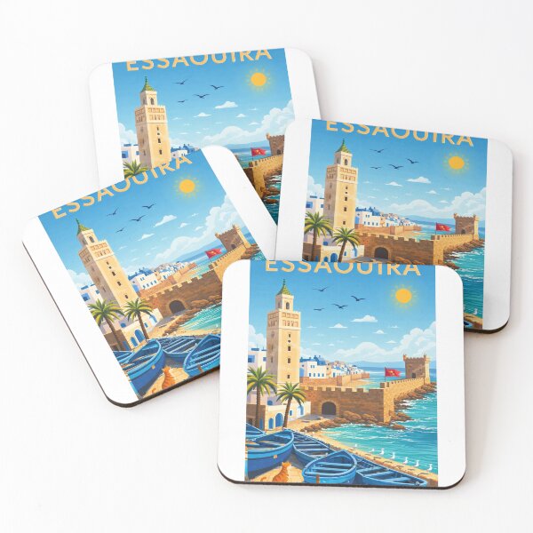 Item preview, Essaouira Morocco – Atlantic Coast Ramparts, Skala de la Ville, and Blue Boats in the Medina designed and sold by Aryabek.