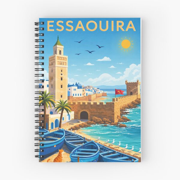 Item preview, Essaouira Morocco – Atlantic Coast Ramparts, Skala de la Ville, and Blue Boats in the Medina designed and sold by Aryabek.