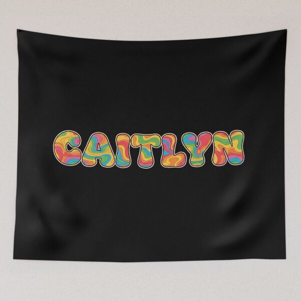Item preview, ❤️ Caitlyn Personalized Name Wavy Retro Shirt, Coffee Mug, Sticker Gift designed and sold by HelixPedia.