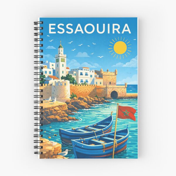 Item preview, Essaouira Morocco – Medina Walls, Port Towers and Boats near Skala du Port on the Atlantic Coast designed and sold by Aryabek.